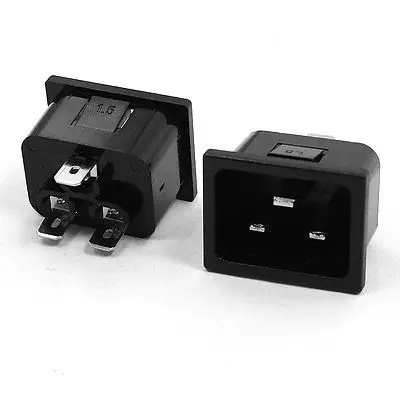 

2 шт., 3-контактный разъем питания IEC320 C20, гнездо входа, переменный ток 250 В, 10 А, SS-3A-1
