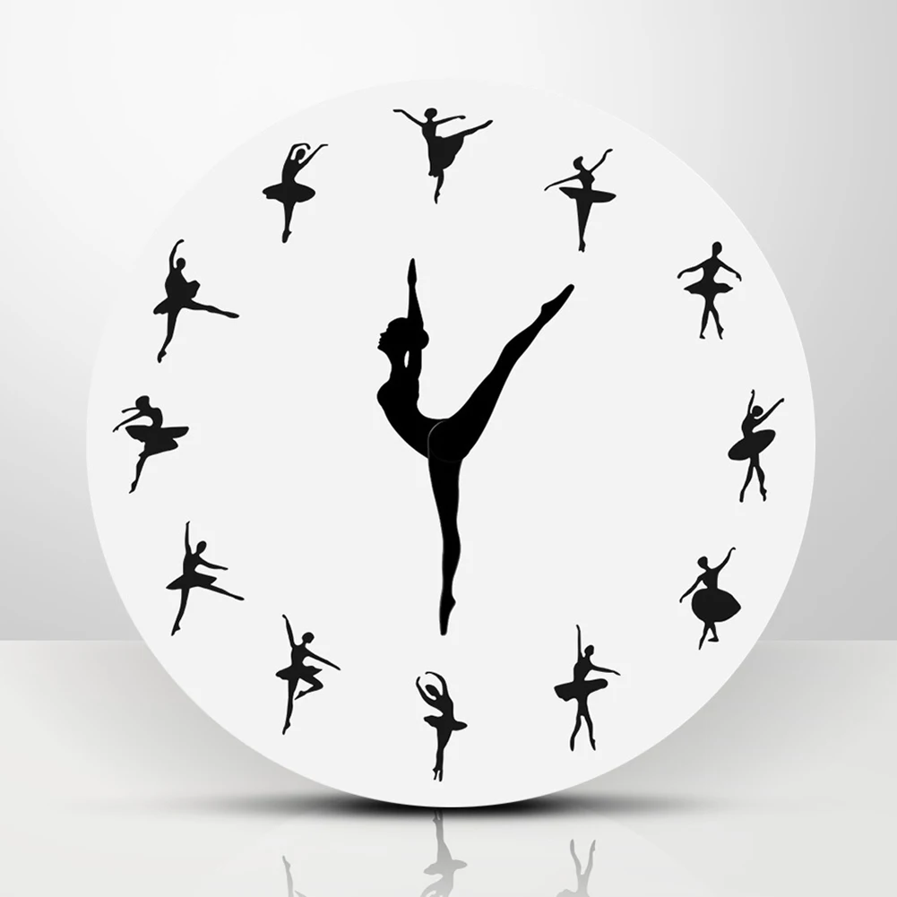 

Ballerina Record Wall Clock Ballet Dancing Dancer Home Decor Xmas Gift Orologio Da Parete Rock N Roll Technics Turntable Z078