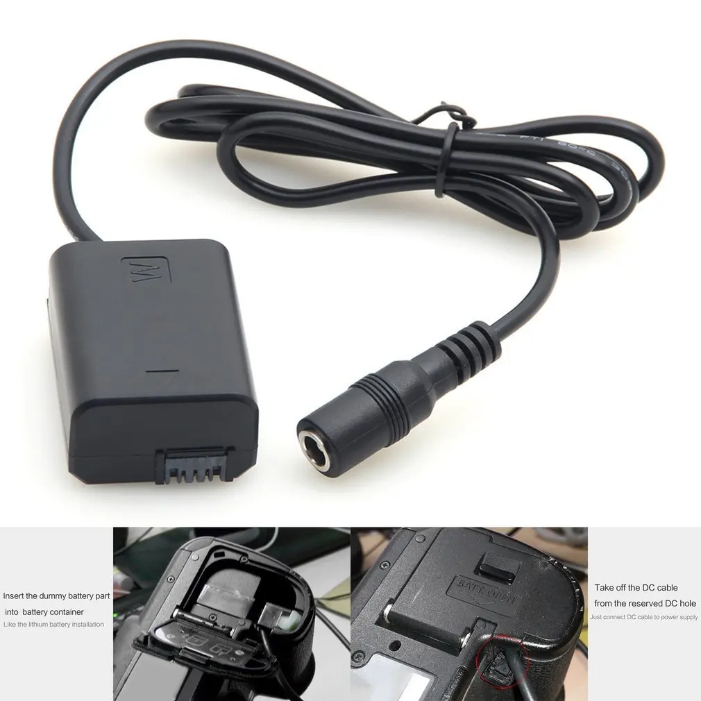 NP-FW50 Dummy Battery Full Decoding DC Coupler External Power Supply Adapter Replacement for Sony A7 A3000 A5000 | Электроника