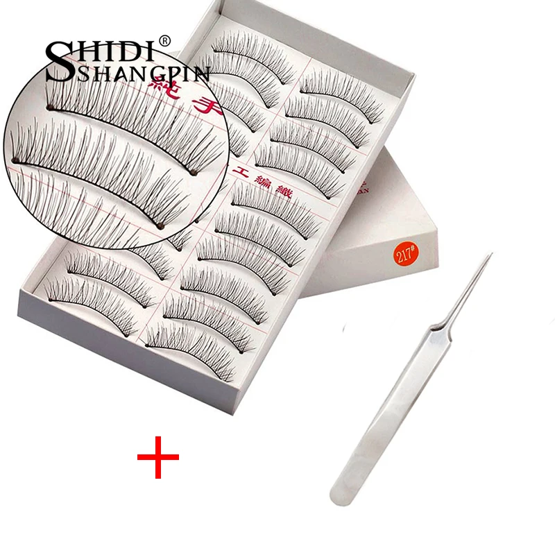 Инструмент для макияжа с пинцетом натуральные длинные ресницы 10 пар | Красота и
