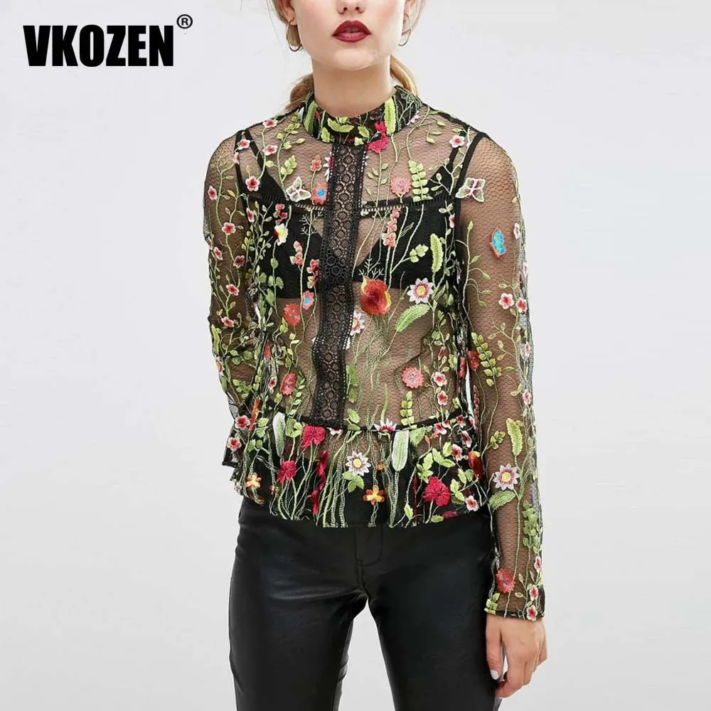 Для женщин Sexy Красочные Цветочные embrodiery перспектива сетки Кружево крючком