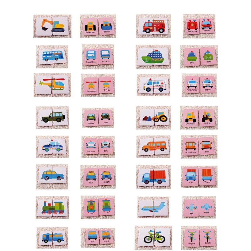 Обучающая настольная игра на английском языке головоломка для детей Монтессори