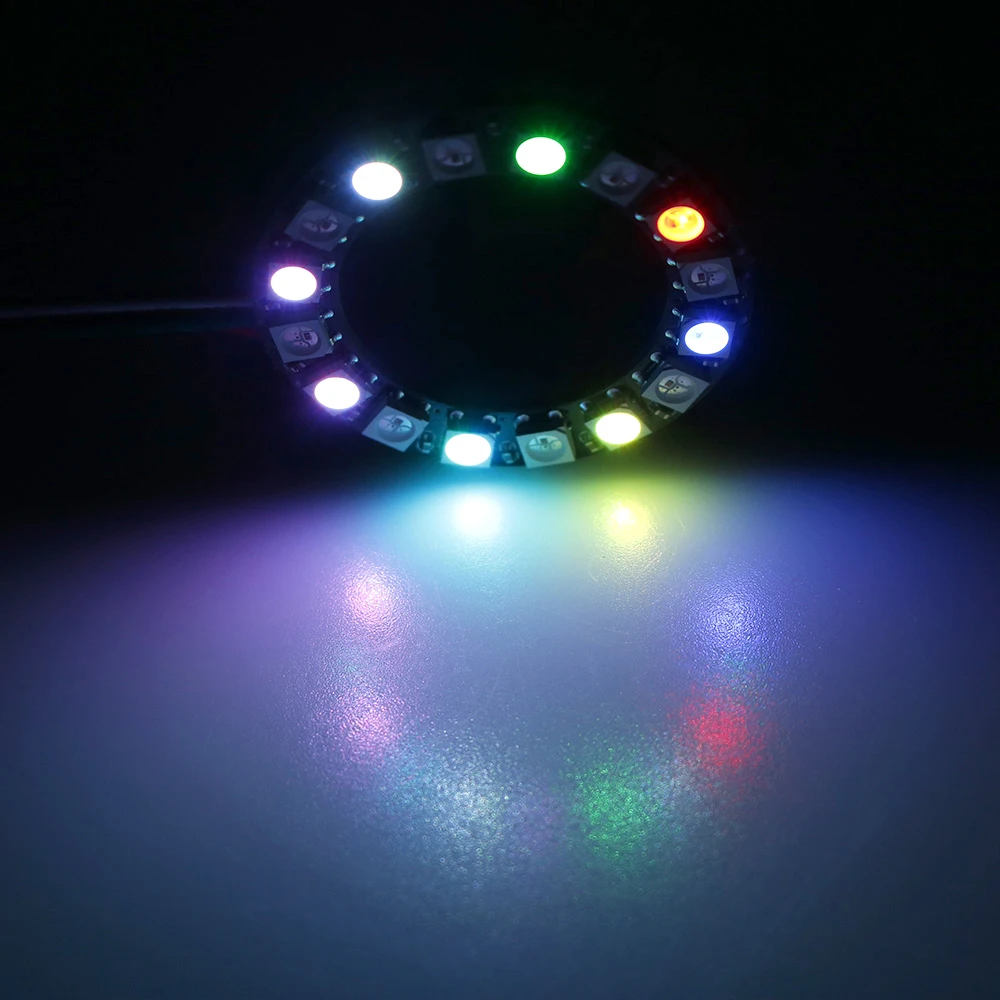 Светодиодный пиксель DC5V WS2812B 16 s биты Кольцо RGB светодиодный модуль адресуемых