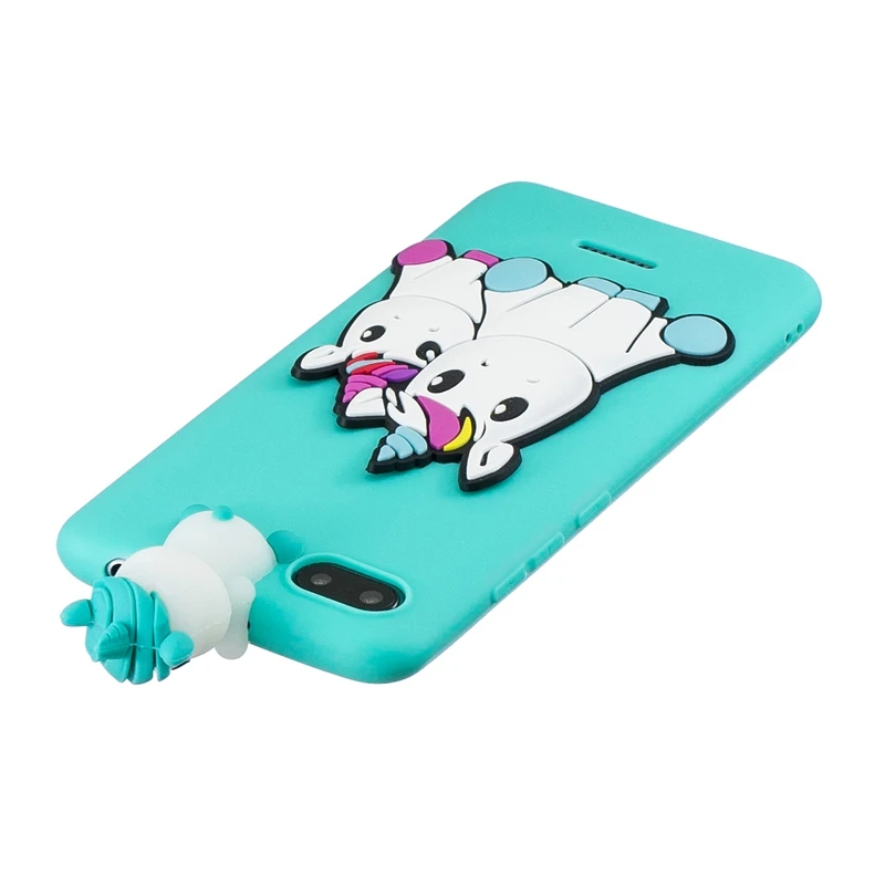 Redmi 6A Case for Xiaomi Cover 3D Patch Dog Unicorn Panda Silicone on Funda Xiomi 16 32 GB | Мобильные телефоны и