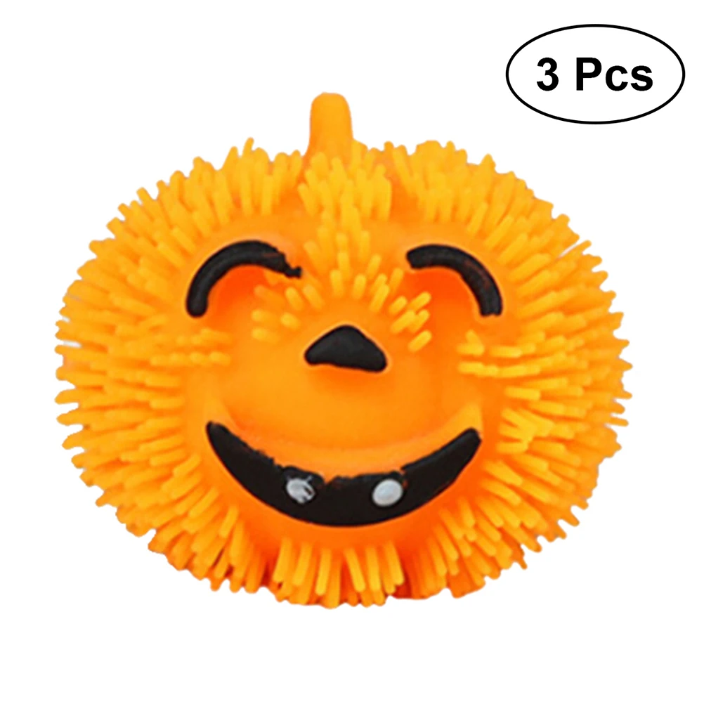3 шт декомпрессионные игрушки счастливое лицо Тыква Хэллоуин сжимаемые милые