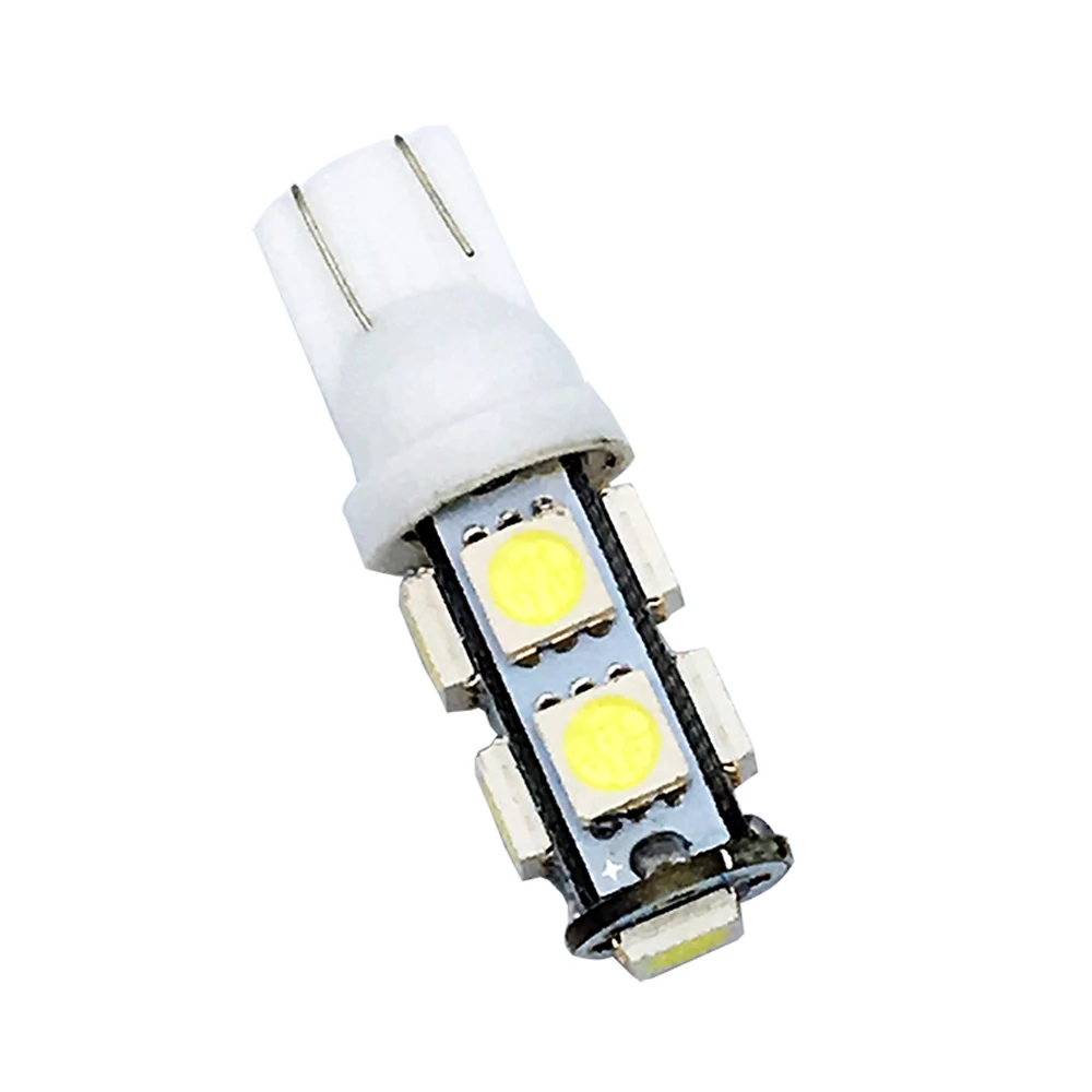 Автомобильные Боковые габаритные лампы 10X T10 9SMD 5050 холодный белый свет 194 168 W5W