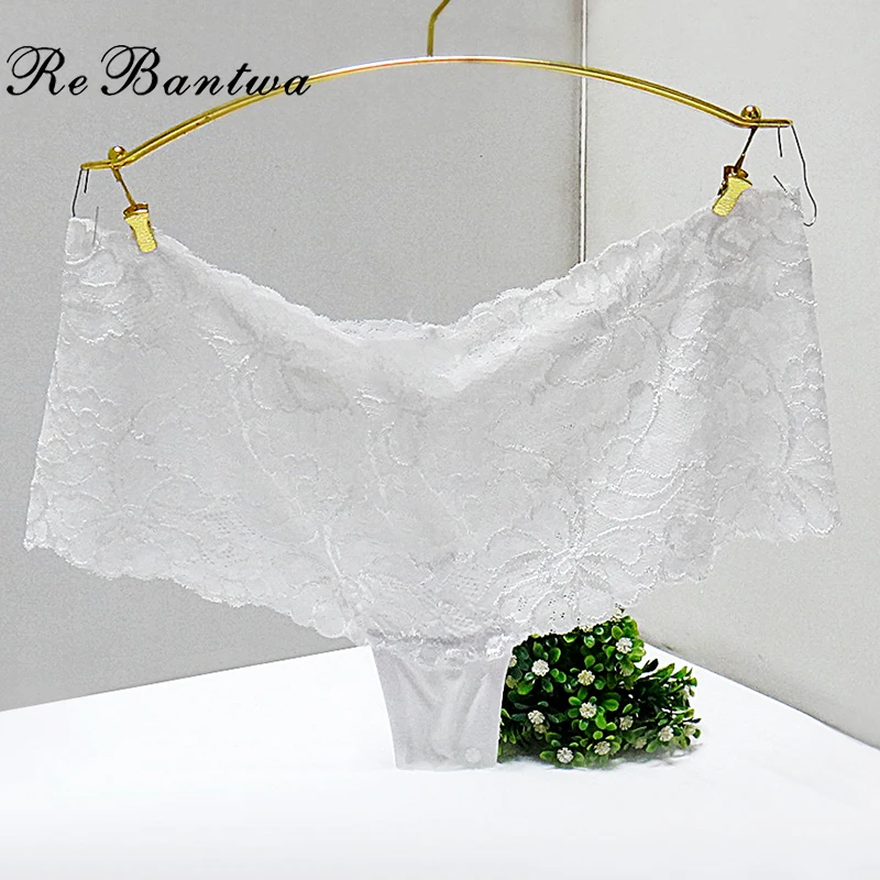 Rebantwa большой Размеры XXL девушки Boyshorts Bragas пикантные Для женщин трусы кружевные