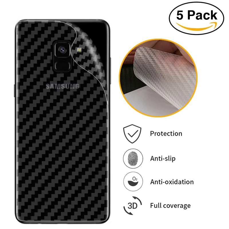 3D защита для экрана из углеродного волокна задняя крышка наклейка пленка Samsung Galaxy