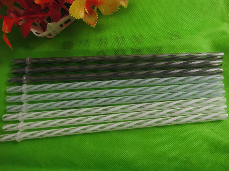 23 см Многоразовые прозрачные цветные пластиковые питьевые соломы различных