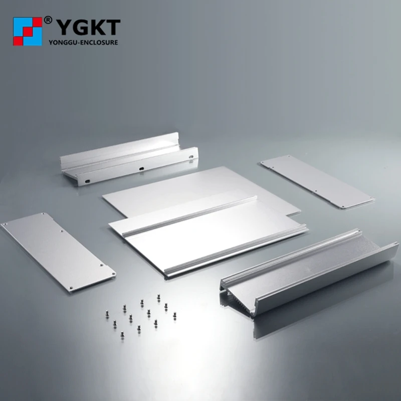 Экструзионный алюминиевый корпус с двумя панелями для печатной