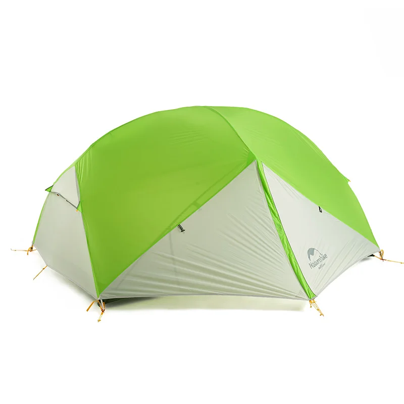 Green gray Naturehike открытый Mongar палатка 3 сезона 20D нейлон ткань Сверхлегкий Двойной слой водонепроницаемый палатка 2 человек с бесплатным ковриком - Цвет: Green gray
