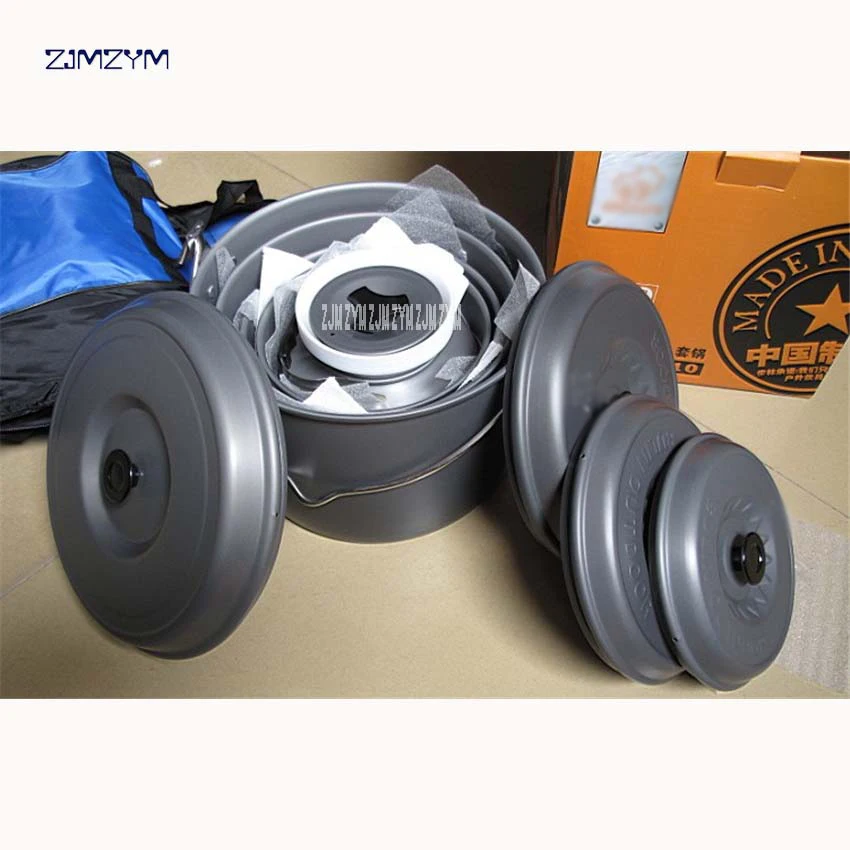 12 человек дорожные кастрюли набор большой Ёмкость легкий Кемпинг чаши открытый