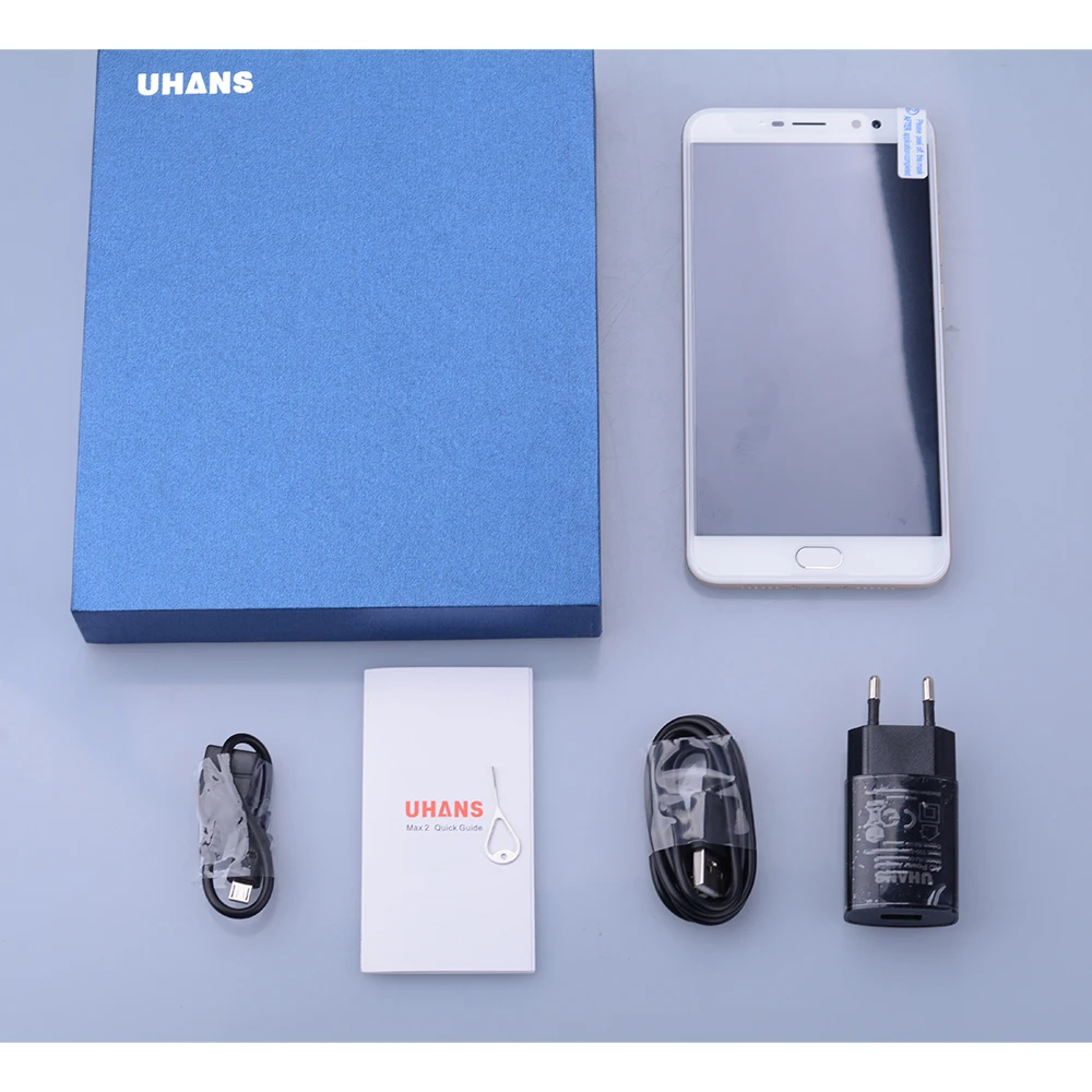 UHANS Max 2 6 44 'ɿHD большой Экран отпечатков пальцев MT6750T восьмиядерный смартфон 4