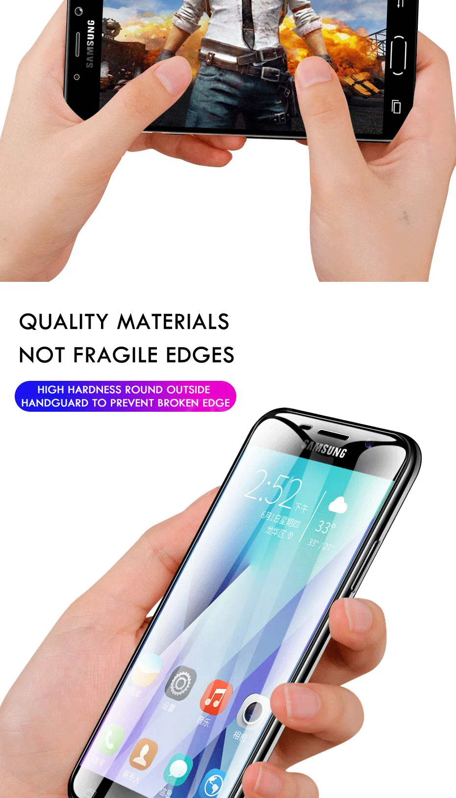 ZNP 3 шт 9H полное покрытие из закаленного стекла для samsung Galaxy A5 A7 A9 A6 A8 Plus Защита экрана для samsung J4 J6 Plus A8 A9 стекло