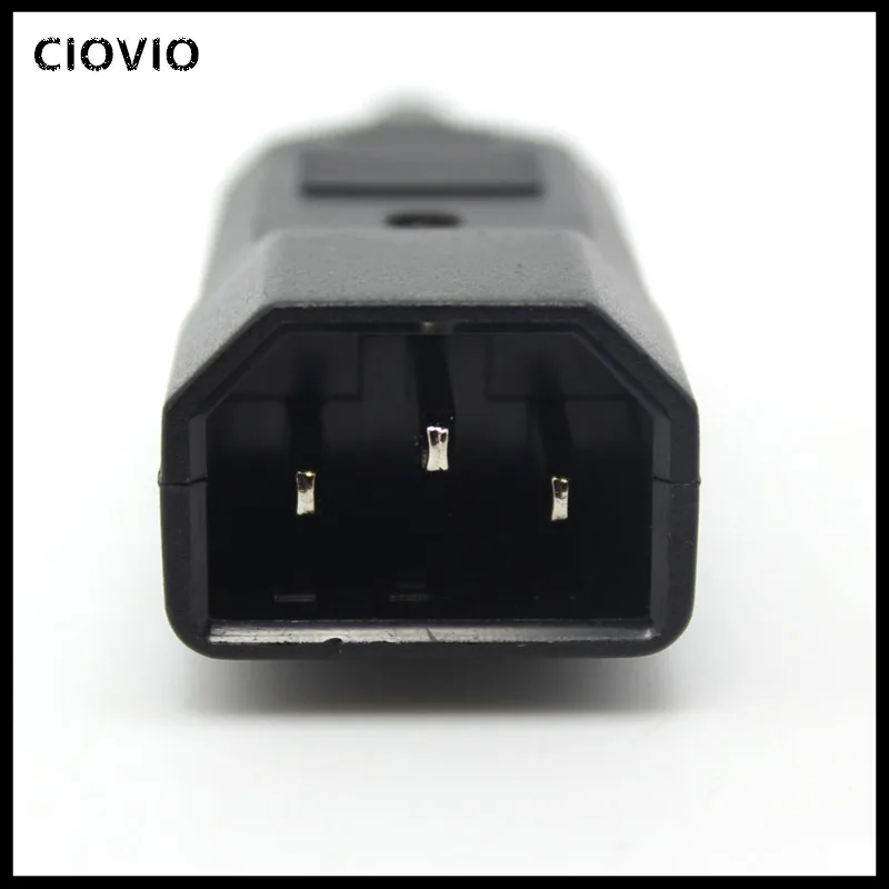 IEC прямой кабель Разъем C13 C14 10A 250 В черный женский и мужской разъем Rewirable питания 3