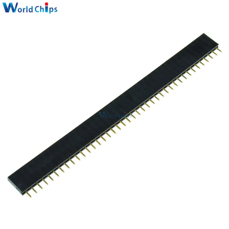 

50Pcs 2.54mm 40 Pin Female Single Row Pin Header Strip New