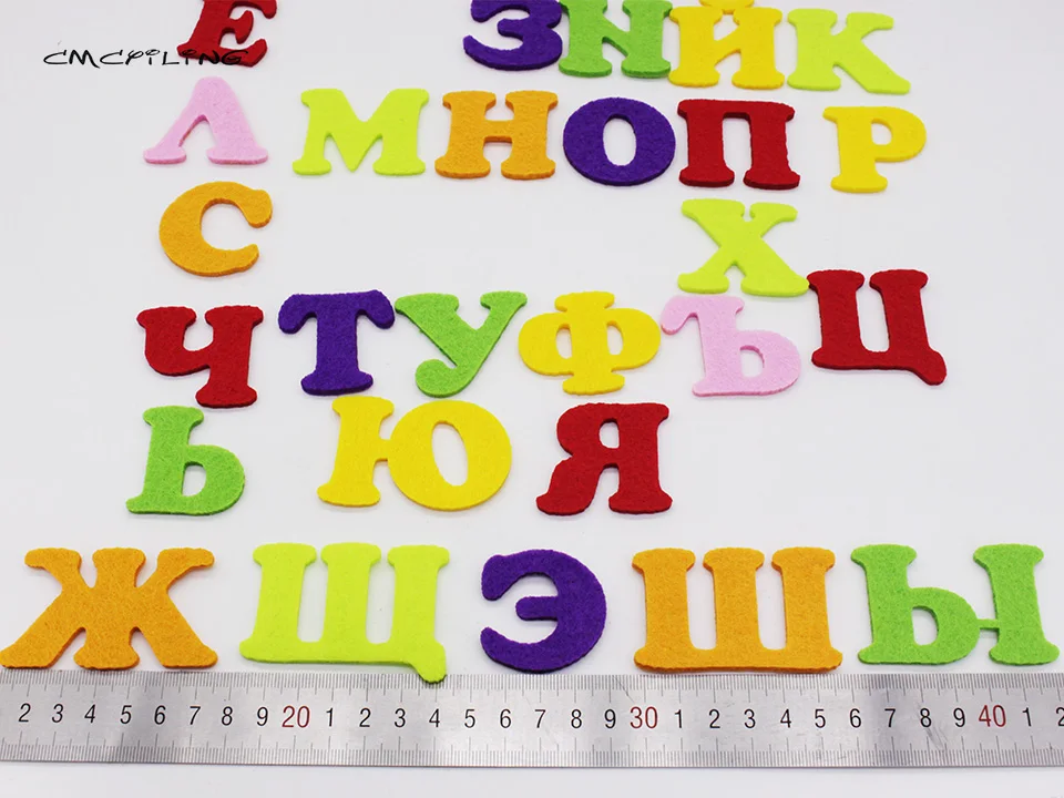 CMCYILING мультфильм 3 мм толстый Войлок алфавит для шитья скрапбукинга ручная работа детская игрушка украшение дома Войлок ремесло буквы пакет 33 шт