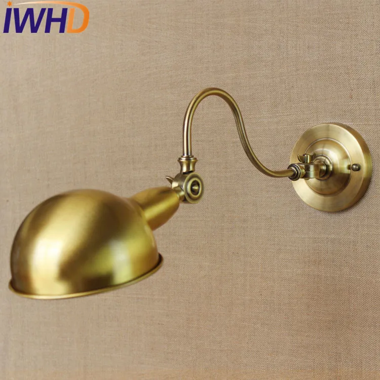 IWHD старинная Ретро винтажная настенная лампа светодиодный настенный светильник