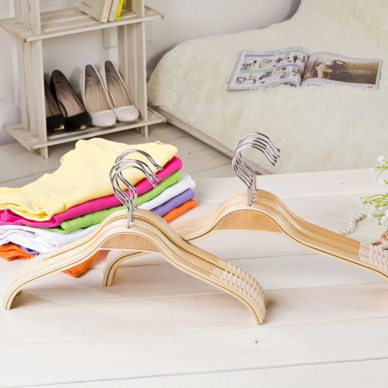 1PC Home Smooth Solid Wood Hanger Non-slip No Trace For Adult Children Wardrobe Storage | Дом и сад