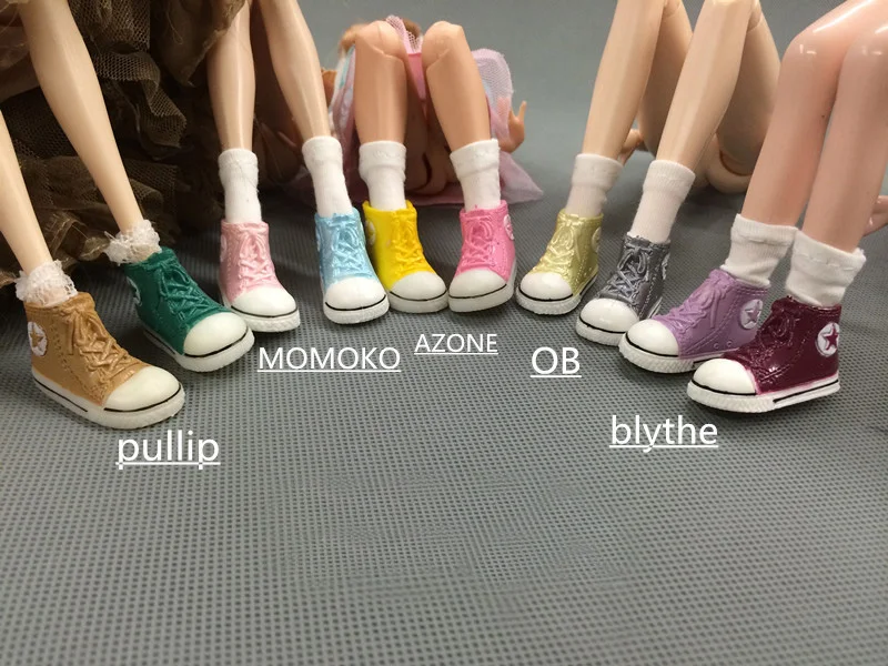 10 пара/лот, пластиковая кукла, модная спортивная обувь для 1/6, BJD Blyth PULLIP MOMOKO куклы OB, аксессуары для кукол, обувь