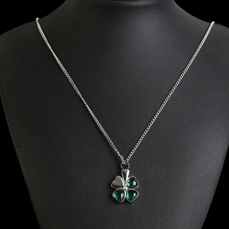 Ожерелье-чокер женское из серебра с зеленым кристаллом | Украшения и аксессуары