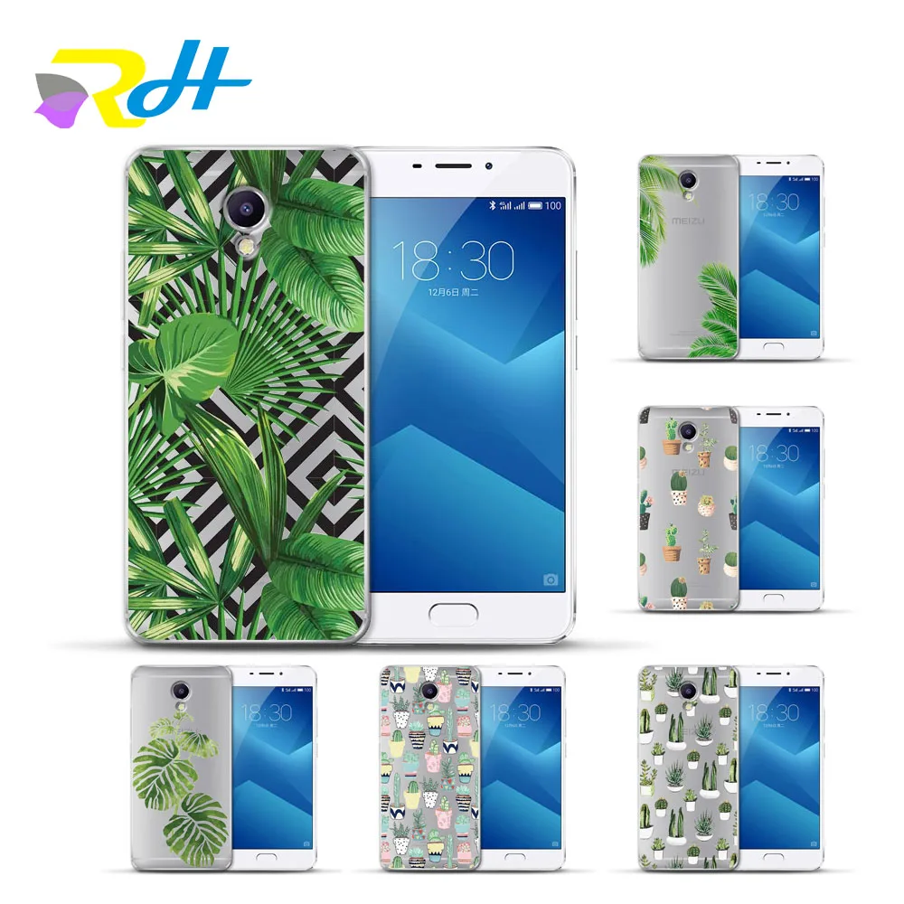 Ультратонкий силиконовый мягкий чехол для Meizu M3 M5c M5s M6 Note Pro6 U10 U20 из ТПУ С КАКТУСОМ