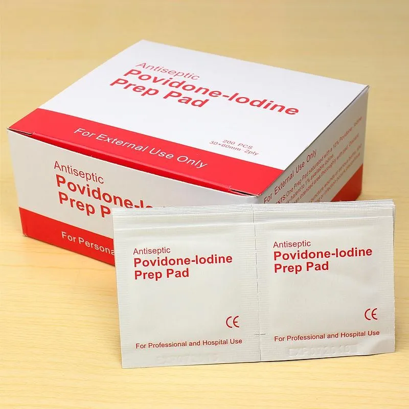 100pcs/box Alcohol Iodine disinfection tablet Pad Swabs Wipes Medical iodine cotton sheet first aid medical Skin Cleanser | Красота и