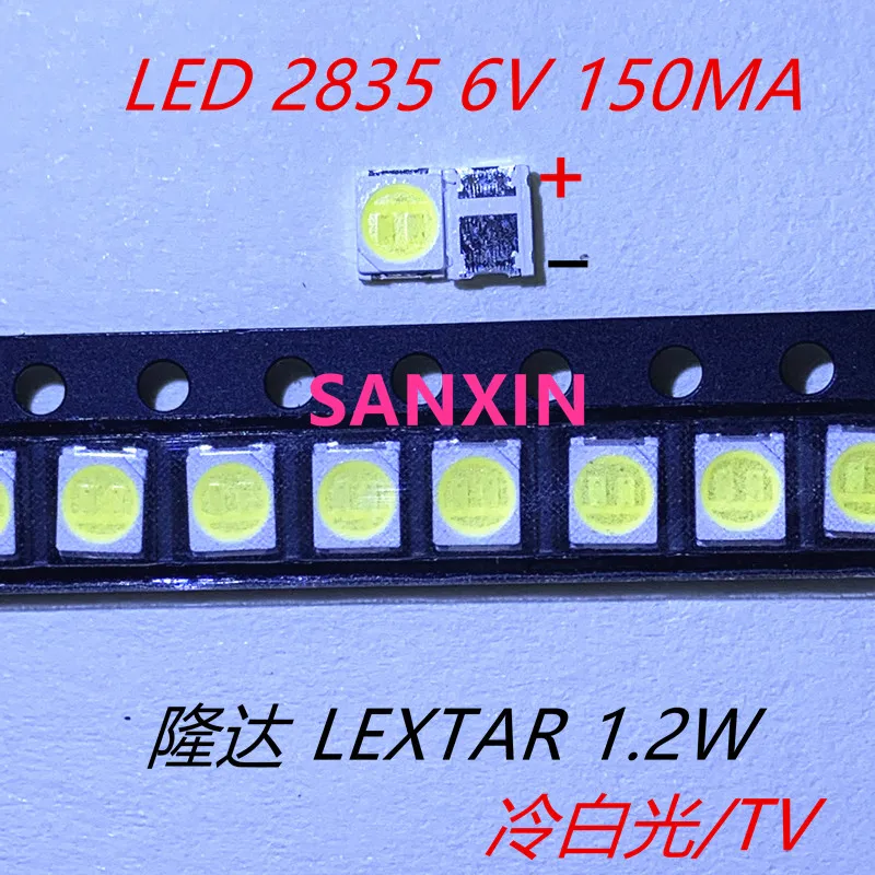 Оригинальная светодиодная подсветка LEXTAR 1000 2835 3528 6 в 2 Вт SMD для ремонта
