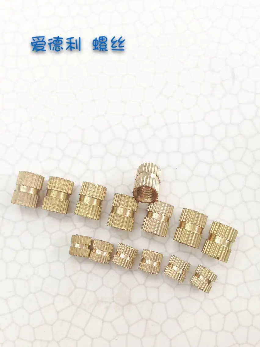 Дважды проход медная вставка встроен цилиндрические накидная гайка M5 * 6-M5 12