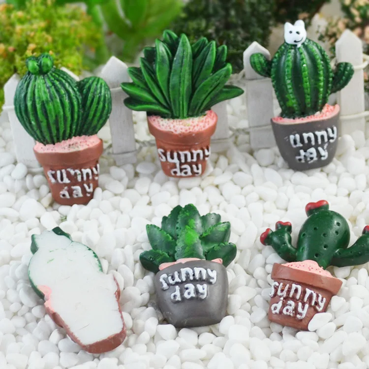 10 шт./лот каучуковая Милая имитация кактуса суккулента смешанные размеры Декор