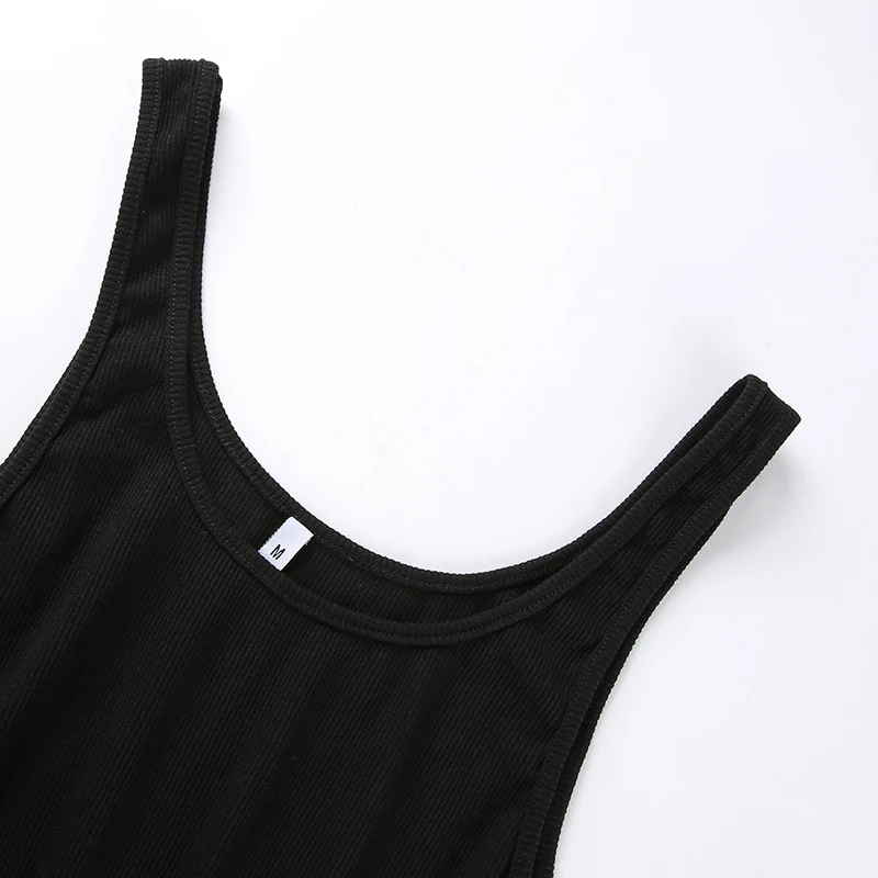 Weekeep Sexy Bodycon Solid High Waist Bodysuit Women Summer Open Crotch Sleeveless Romper 2019 | Женская одежда