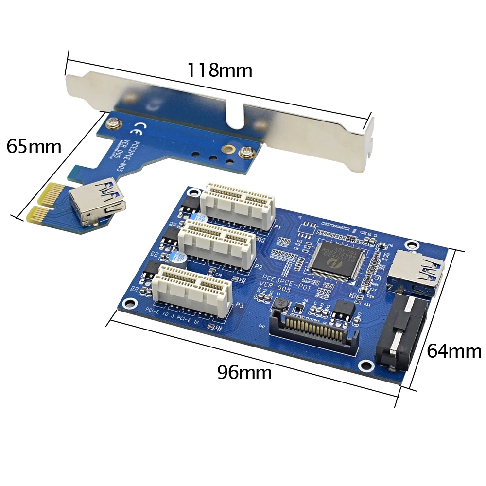 NOTAYO High VER005 PCI E до 3 1X карта расширения слота ITX для внешнего PCIE адаптер множителя