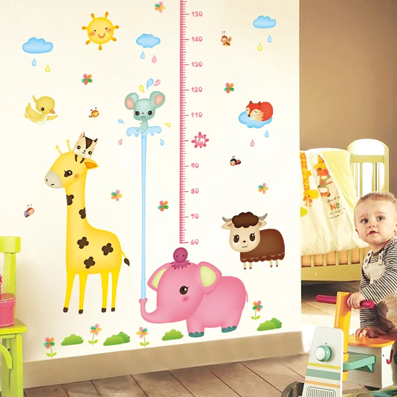 [Fundecoration] милые наклейки с изображением животных детские комнаты для маленьких