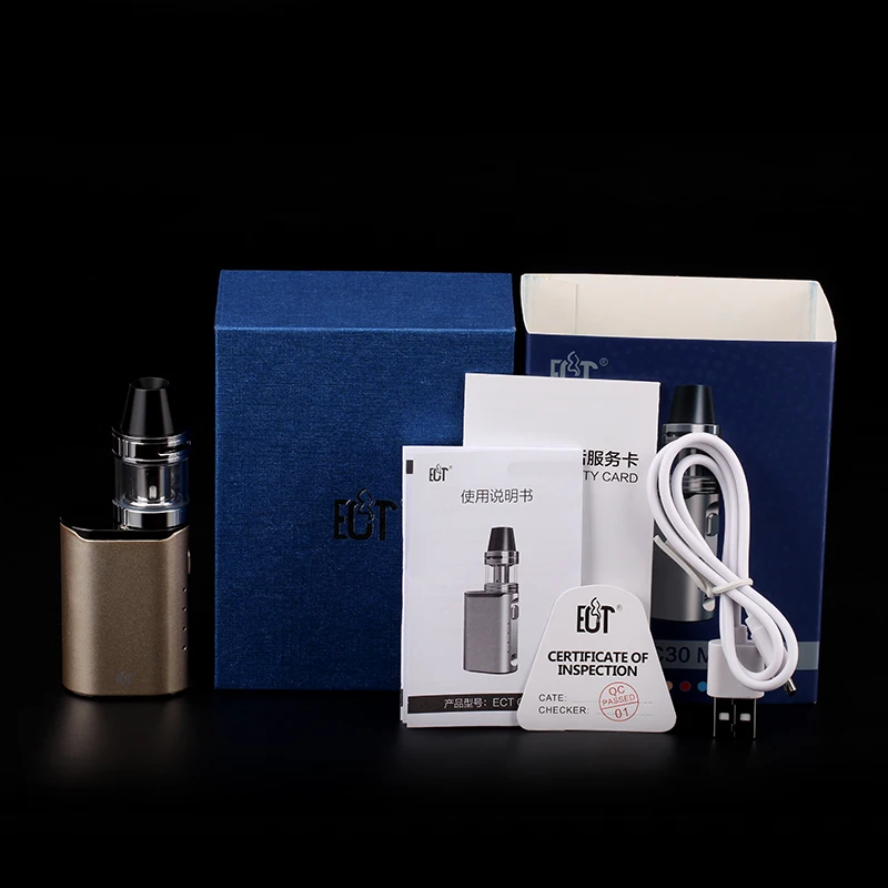 Оригинал ECT C30 Mini Kit Топ заполнения Kenjoy Встретились 2 мл Распылитель Встроенный 1200