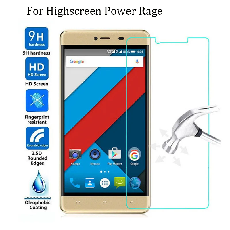 Защитная пленка для экрана power rage, закаленное стекло 5,0 дюйма с инструментами для очистки