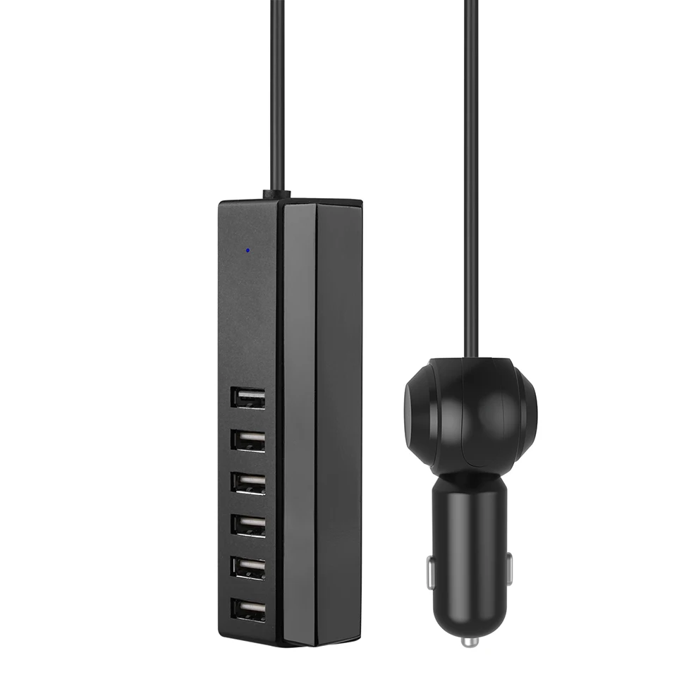 Автомобильное зарядное устройство Vogek USB 6 портов Мобильный телефон адаптер