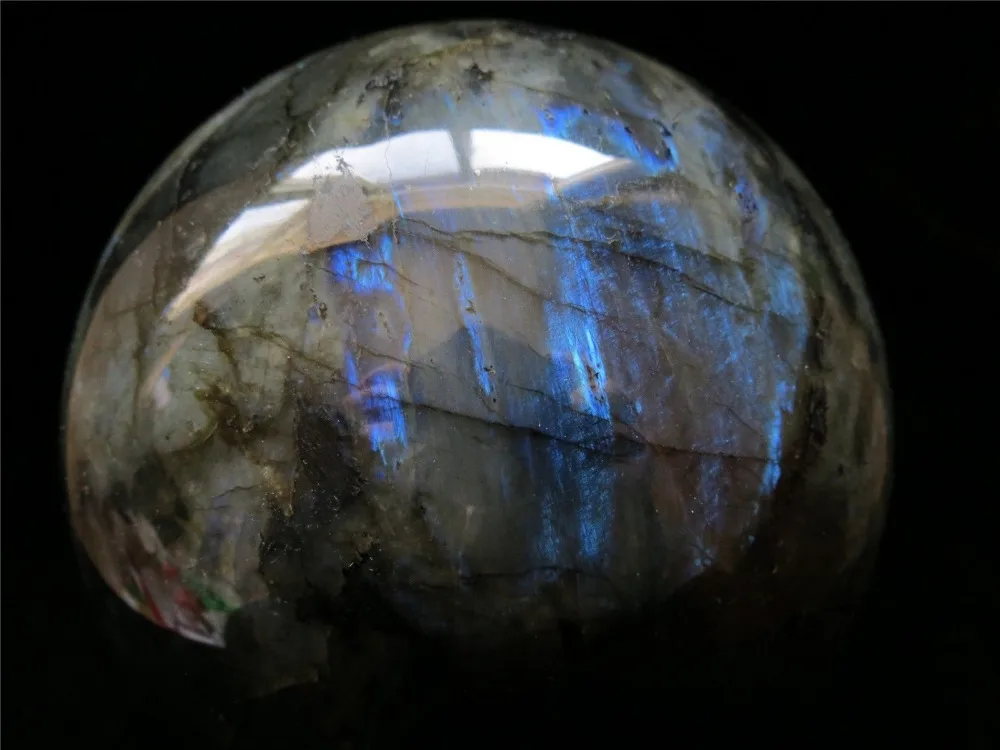 ZSR A j00880 fire blue rainbow labradorite natural quartz crystal sphere ball | Дом и сад