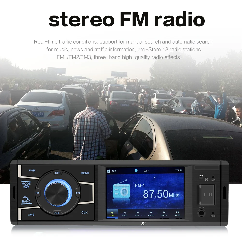 SWM 1 Din Авторадио HD Автомобильный мультимедийный MP5 плеер обратное изображение Bluetooth Aux Tf U диск Cau аудио Авторадио Стерео радио