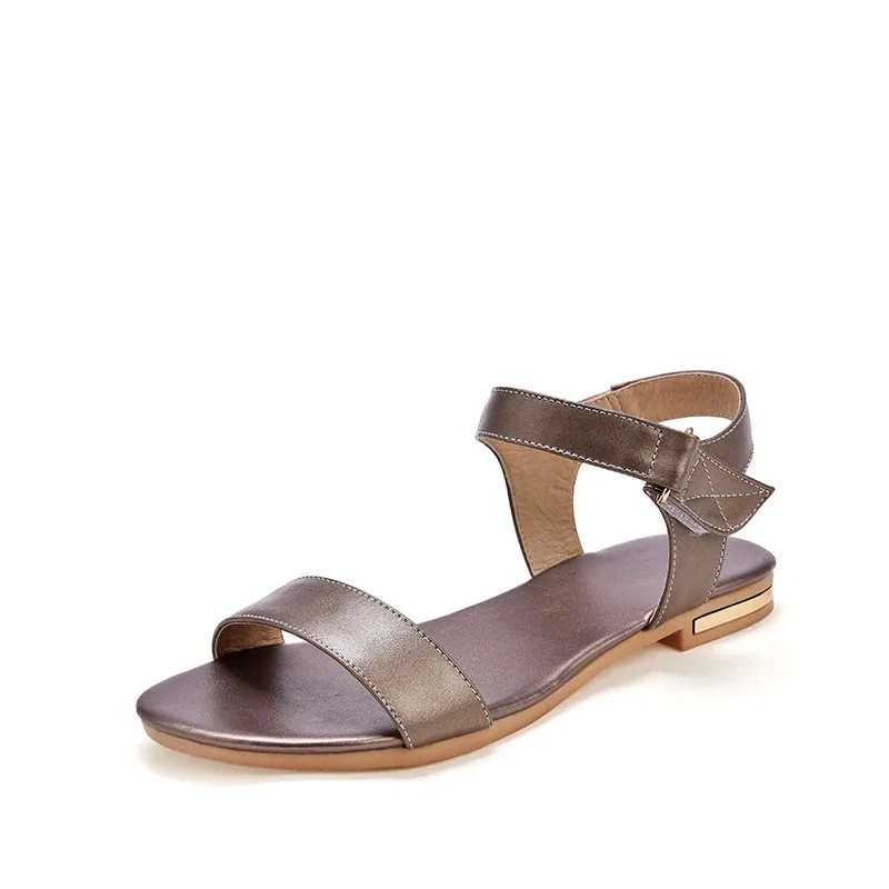 Женские босоножки из натуральной кожи MORAZORA черные однотонные повседневные на