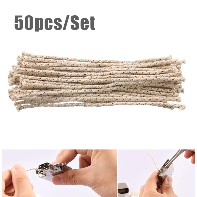 

50 шт., медный фитиль с хлопковым сердечником