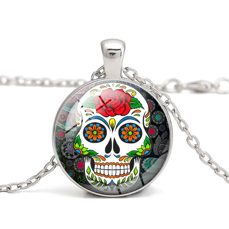 Подвеска Canuomen Sugar Skull ожерелье маска из омертвевшей кожи скелет винтажный