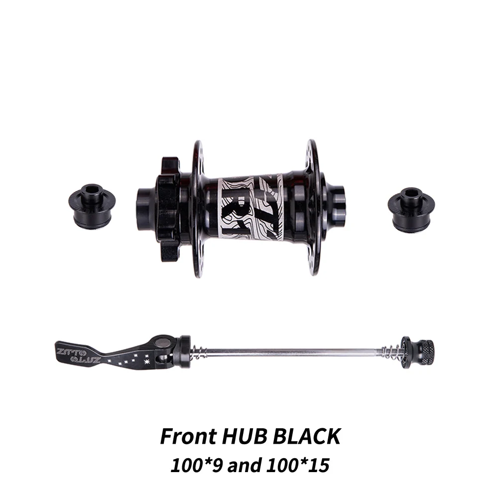 Front HUB BLACK ZTTO MTB Дисковая тормозная ступица 32 H 32 отверстие через ось Quick Release XD 142 12 100 135 совместимый трещотка 54T 4 герметичный Подшипник Ступицы AL6082 - Цвет: Front HUB BLACK