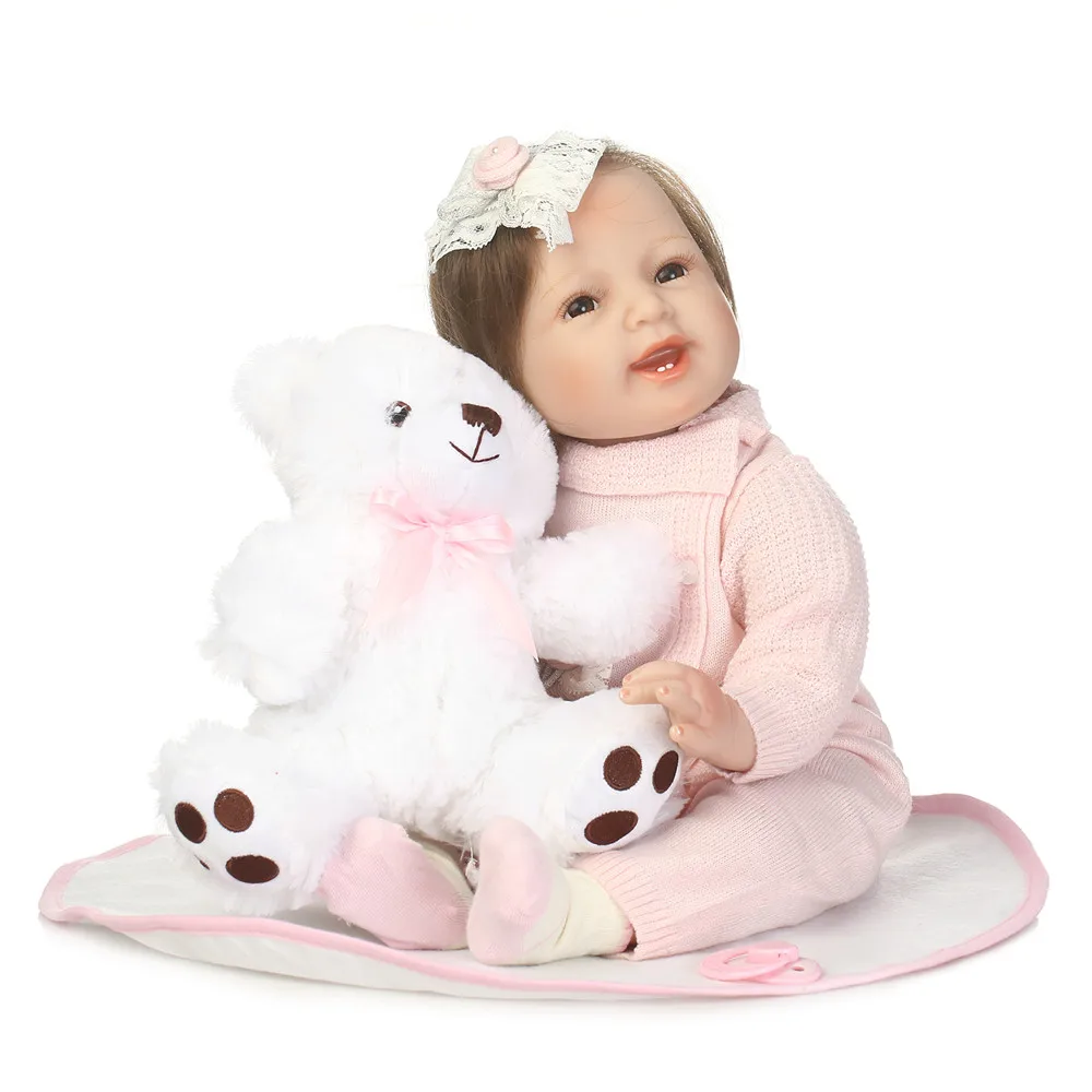 22 &quot55 см Reborn силиконовые младенцы милые куклы оптом креативные bebe alive