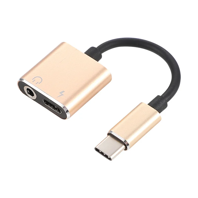 JXSFLYE адаптер зарядки наушников 2 в 1 тип c до 3 5 мм Aux аудио USB C кабель|Переходники и