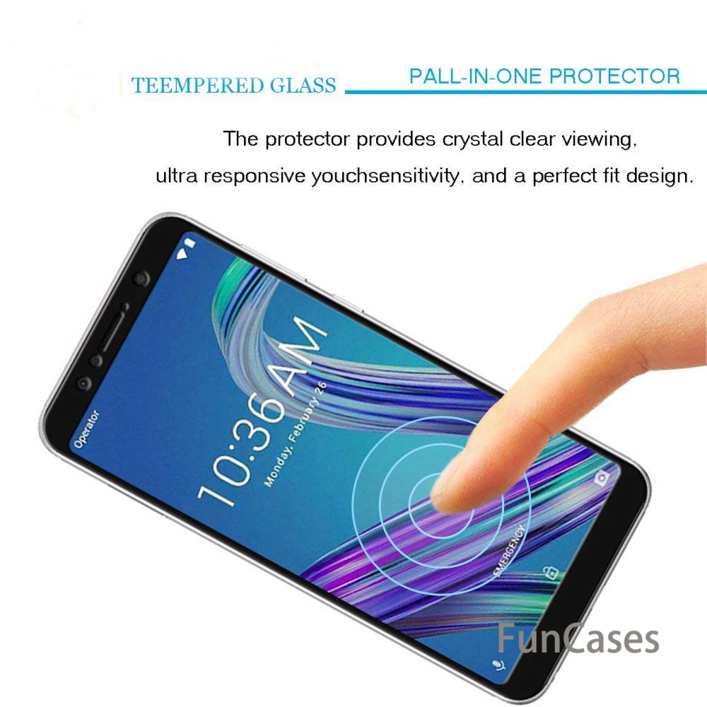 2.5D 9H Премиум полное покрытие стекло на ZB602KL закаленное для Asus ZenFone Max Pro M1 ZB601KL X00TD