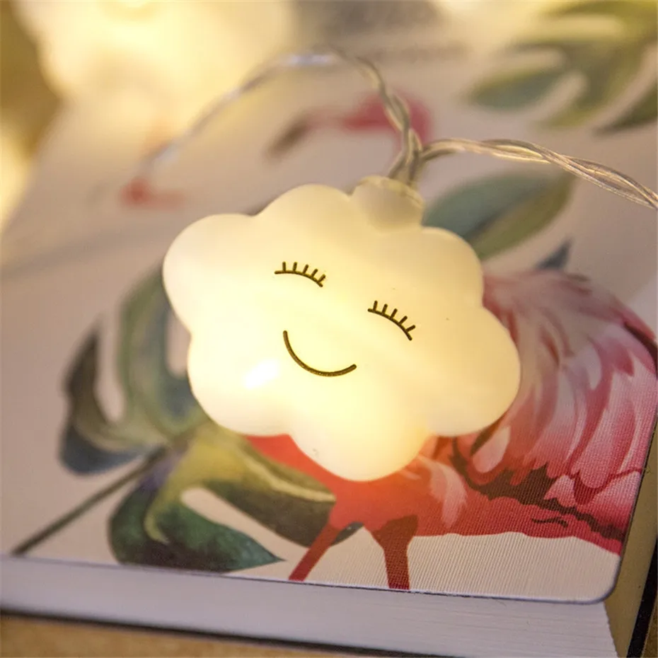 Светодиодная гирсветильник Smile осветительная цепочка с питанием от батареи для