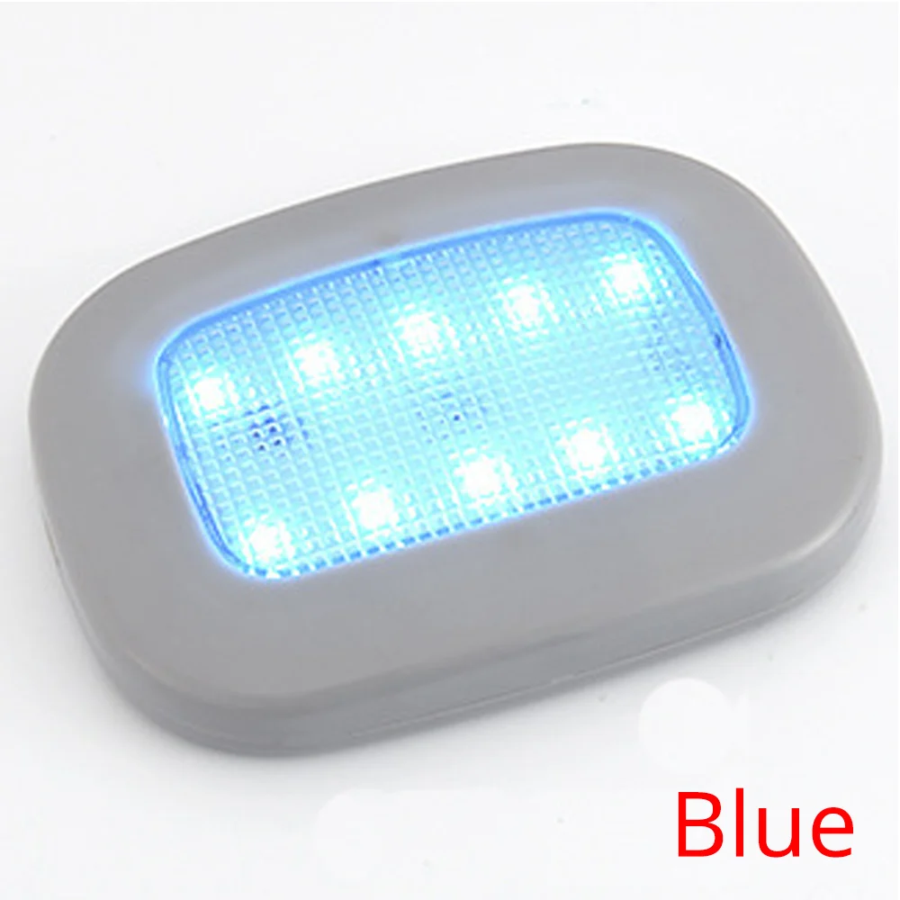 Blue 1х автомобильный портативный светильник для чтения, высокая мощность, 6500 K, белый светодиодный светильник для салона автомобиля, светильник для багажника, потолочный светильник, легкая установка - Испускаемый цвет: Blue