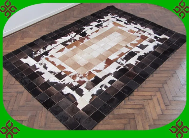 

free shipping via DHL 100% natural genuine cow leather interlocking carpet tiles