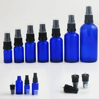 10pcs 30 ml blue glass bottle with sprayer 1oz essential oil spray bottle 5ml 10ml 15ml 20ml 30ml 50ml 100ml