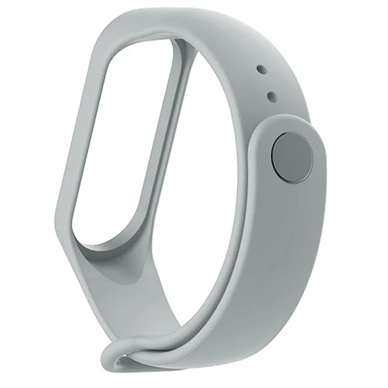 Gray Strap Xiaomi mi ремешок 3/4 ремешок для часов Силиконовый ремешок для Xiaomi mi 3 аксессуары браслет mi Band 3 ремешок для смарт-браслета - Цвет: Gray Strap